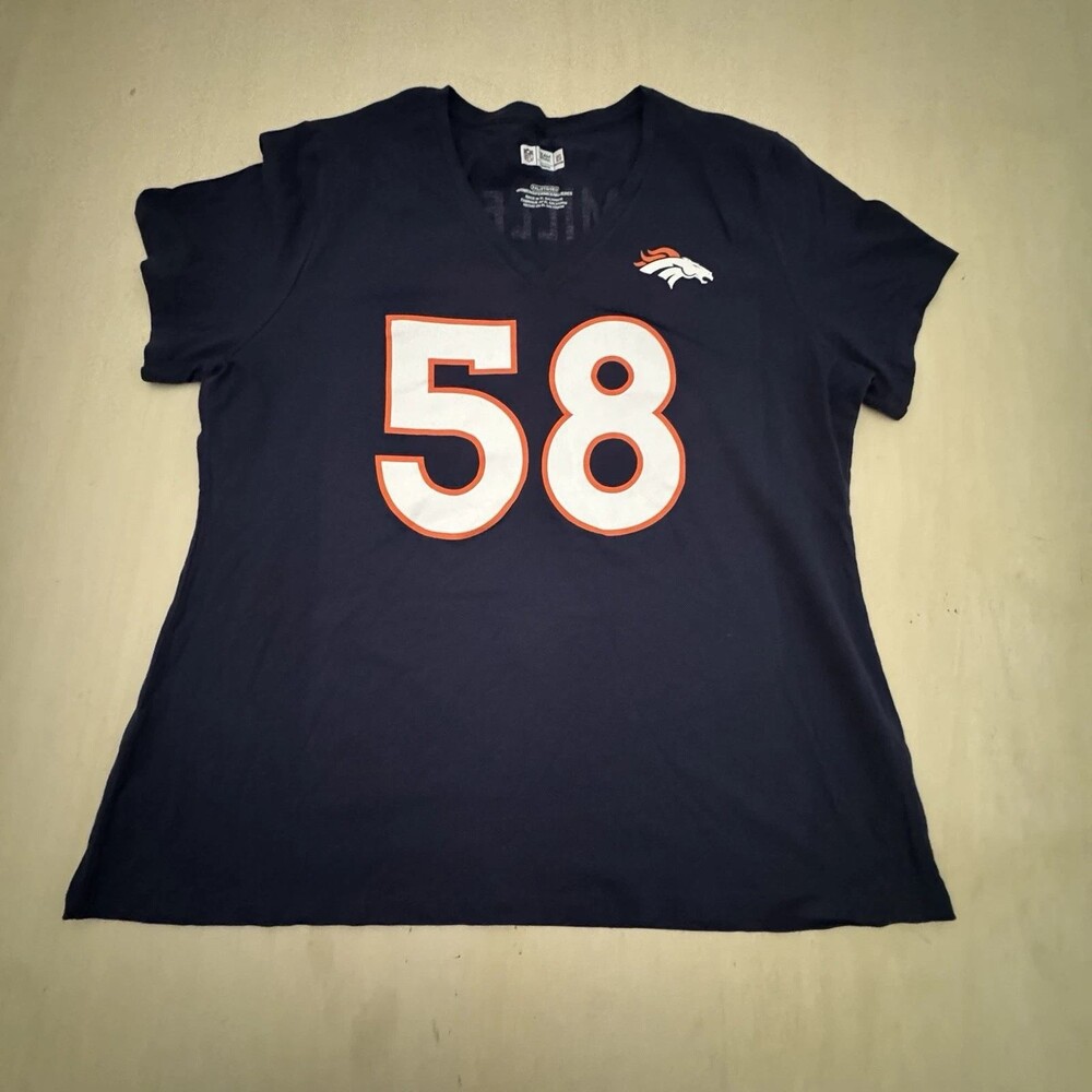 Denver Broncos Von Miller #58 NFL Womens T Shirt Fan Apparel Top L NWT